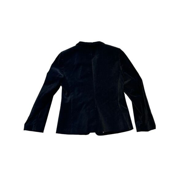 J. Crew 365 Velvet Shawl Lapel Open Front Blazer Jacket Black Women’s Size 6 - Picture 2 of 5